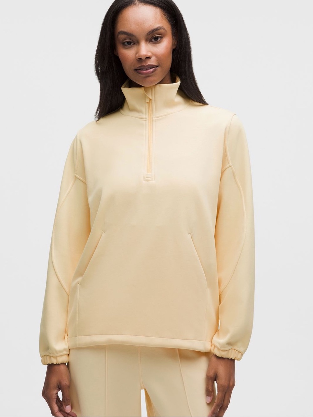 🍋 Lululemon Softstreame Half Zip *Long BUTTERCREAM